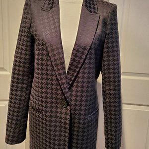 Tommy Hilfiger Women Size 6 relax fit blazer in Navy Houndstooth